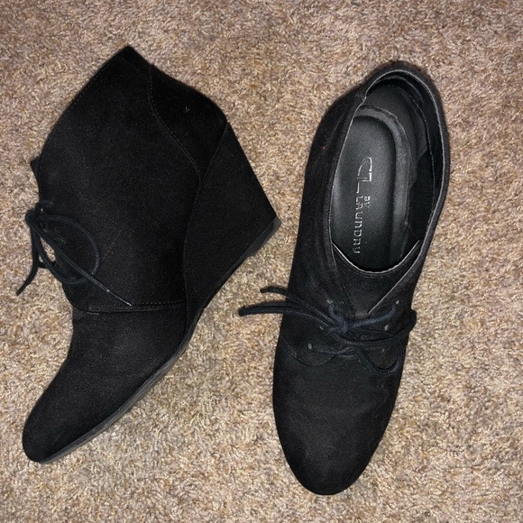 black wedge booties - Picture 1 of 3